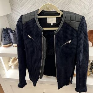 IRO Black Wool and Leather jacket